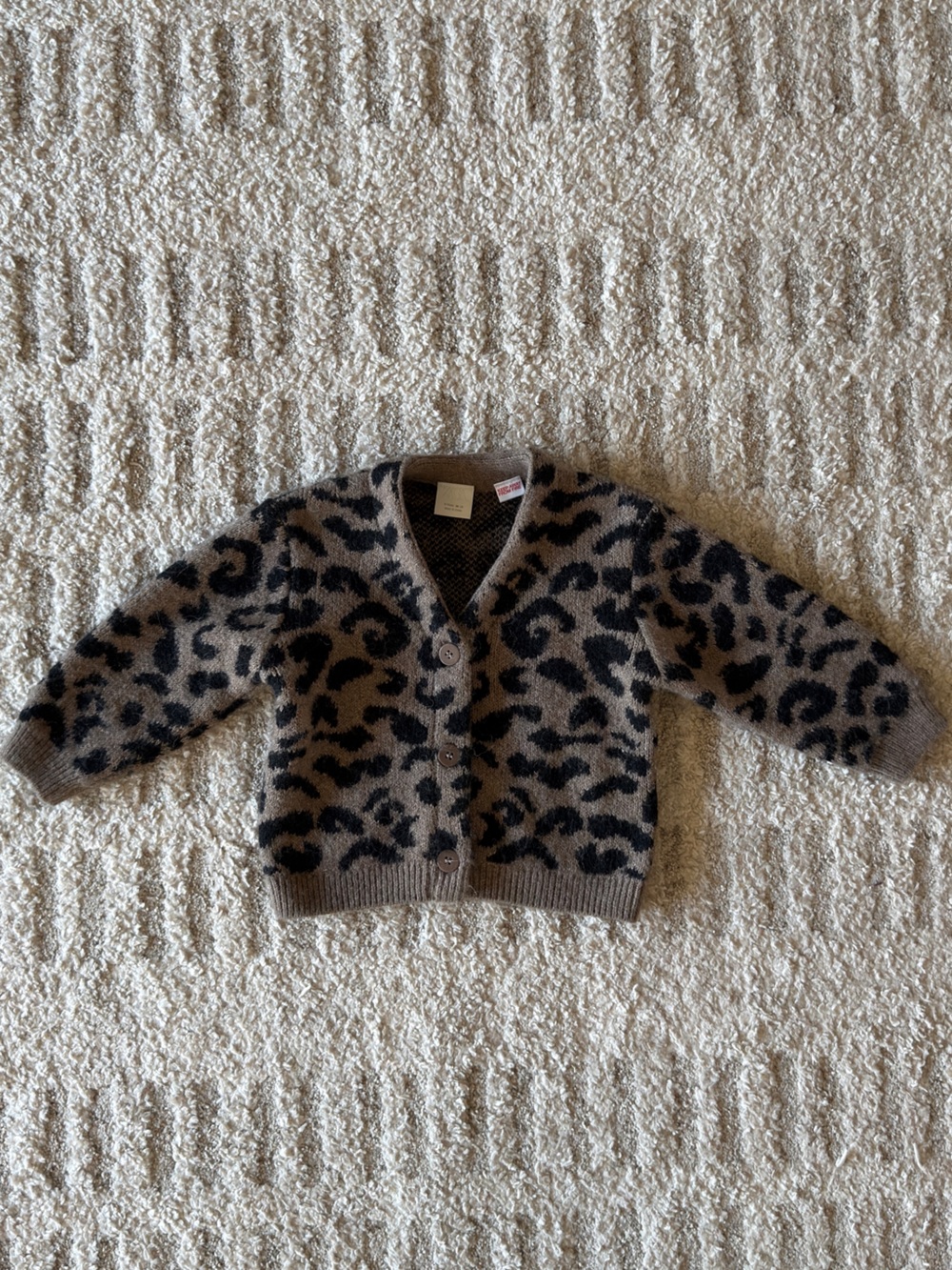 Zara Kids Leopard Print Cardigan - Brown & Black